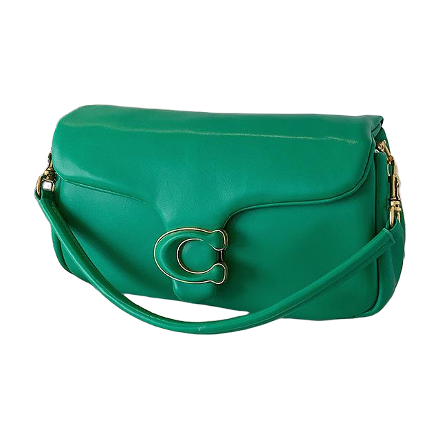 Coach Flap Shoulder Bag with C Clasp – Emerald Green