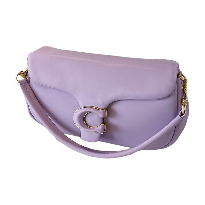 Coach Flap Shoulder Bag with C Clasp – Lavender