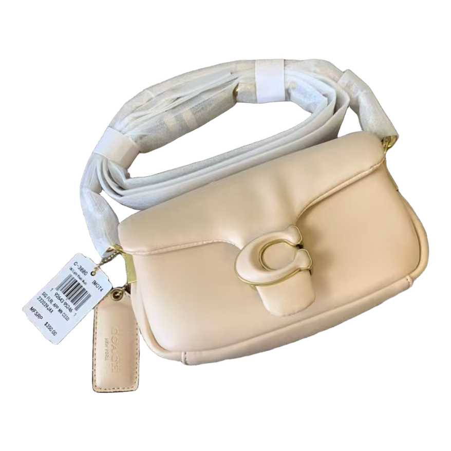 Coach Flap Shoulder Bag with C Clasp – Pale Yellow