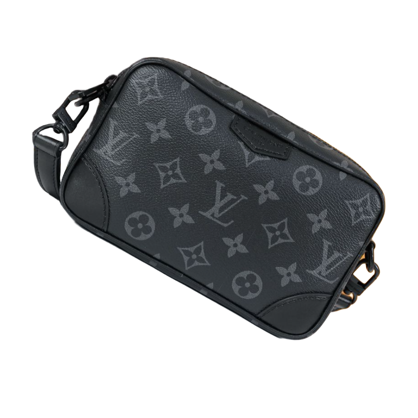 Louis Vuitton Monogram Zip Crossbody Bag – Black / Gray