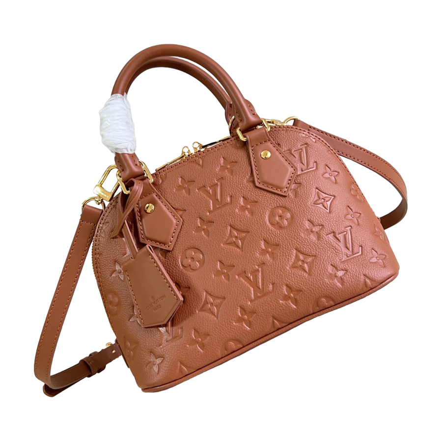 Louis Vuitton Embossed Monogram Top Handle Bag – Cognac Brown