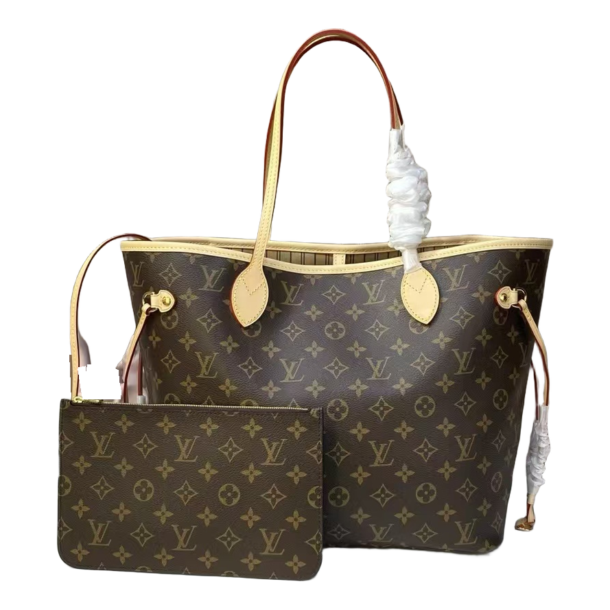 Louis Vuitton Monogram Tote – Brown / Pale Tan Trim / Beige Lining