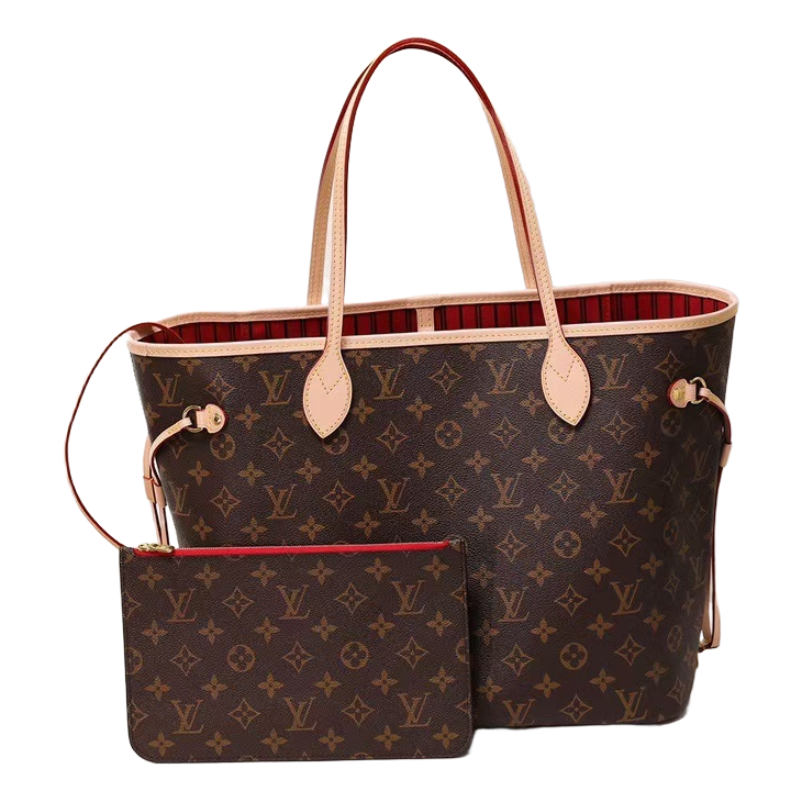 Louis Vuitton Monogram Tote – Brown / Pale Tan Trim / Red Lining