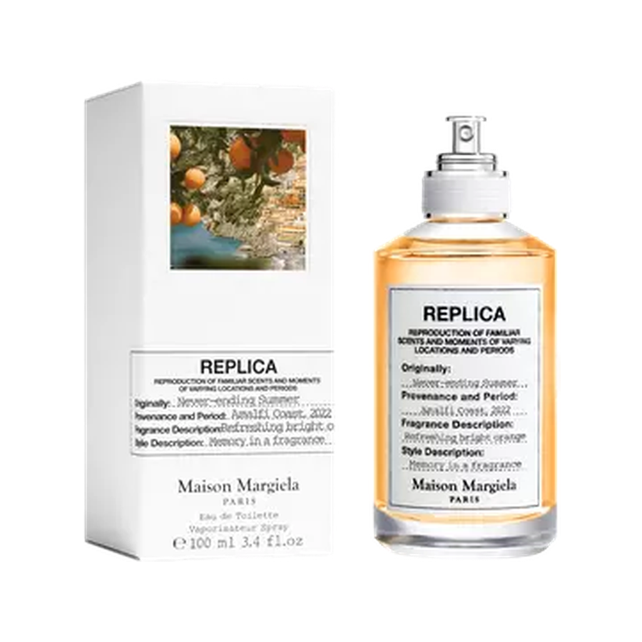 Maison Margiela REPLICA Never-Ending Summer Eau de Toilette 100ml — bottle and box