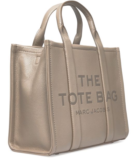 Marc Jacobs The Leather Medium Tote Bag in Cement — view 2