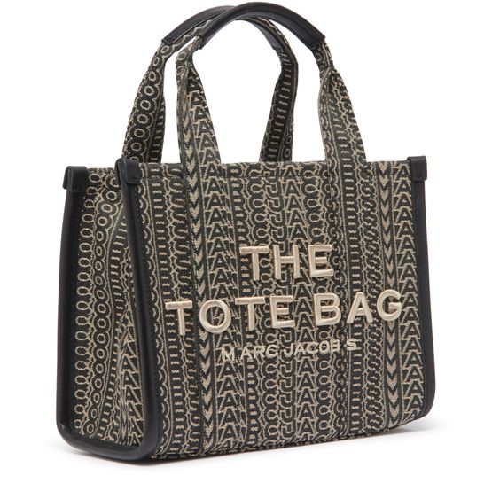 Marc Jacobs The Monogram Jacquard Small Tote Bag in Beige Multi — view 2