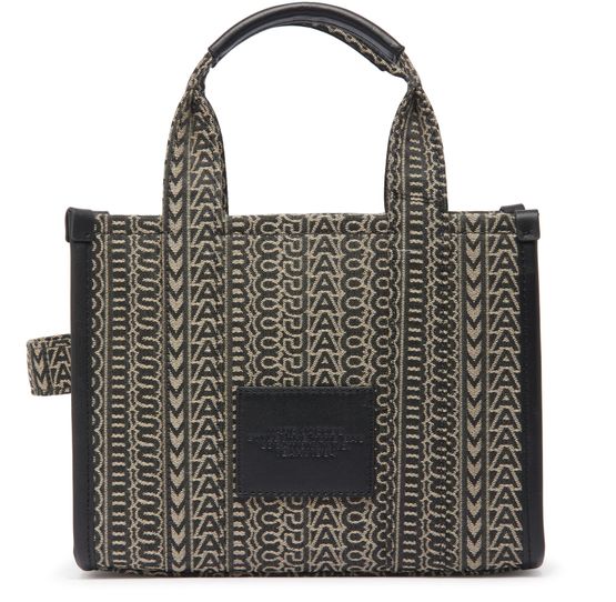Marc Jacobs The Monogram Jacquard Small Tote Bag in Beige Multi — view 3