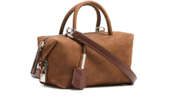 Max Mara Holdall suede handbag in Marrone Scuro — view 2