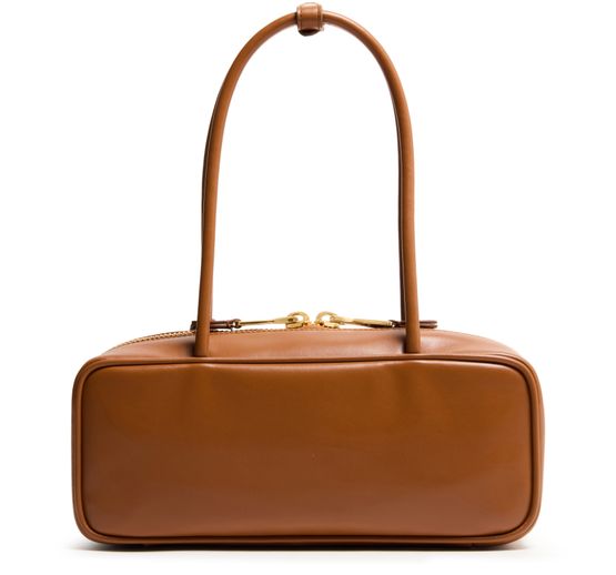 Miu Miu Arcadie large leather bag in Cognac — view 3