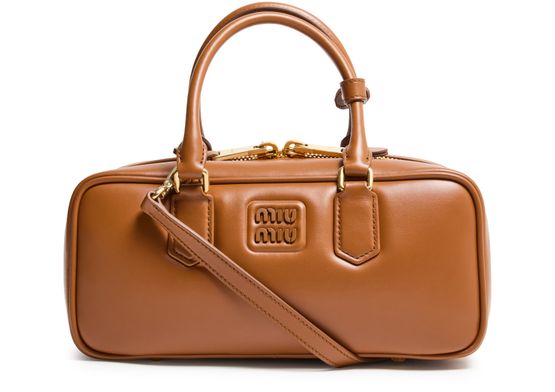 Miu Miu Arcadie leather handbag in Cognac — view 1