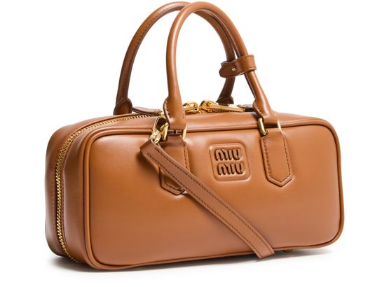 Miu Miu Arcadie leather handbag in Cognac — view 2