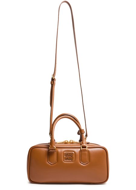 Miu Miu Arcadie leather handbag in Cognac — view 4