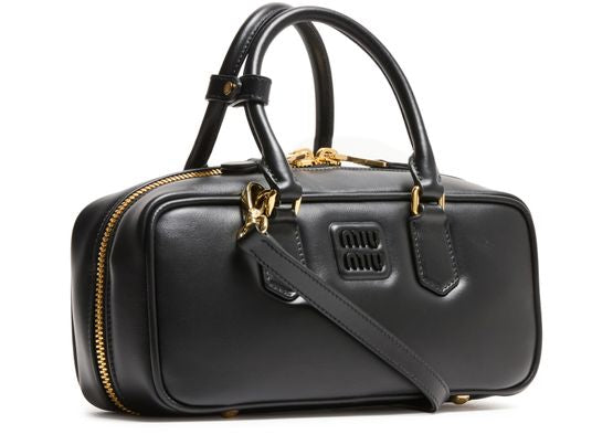 Miu Miu Arcadie leather handbag in Nero — view 2