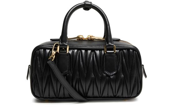 Miu Miu Arcadie quilted nappa leather bag in Nero — view 3