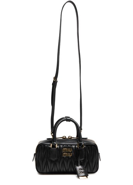 Miu Miu Arcadie quilted nappa leather bag in Nero — view 4