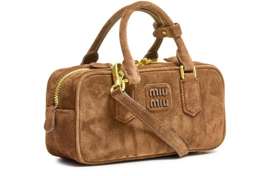 Miu Miu Arcadie suede bag in Oliva — view 2