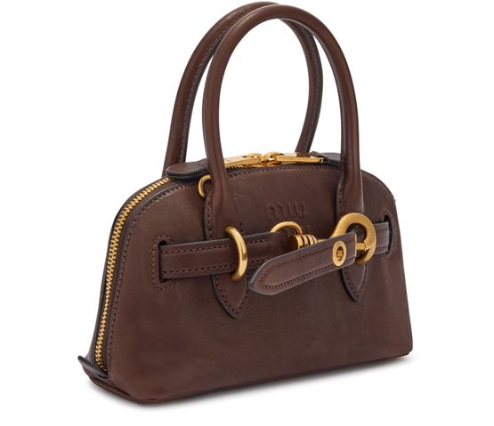 Miu Miu Aventure mini nappa leather handbag in Radica — view 2