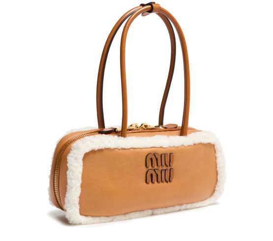 Miu Miu Beau Small Bag in Cognac+Naturale — view 2