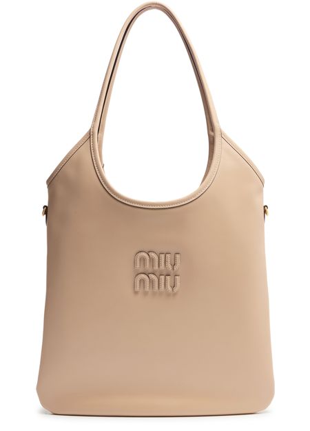 Miu Miu Ivy leather bag in Sabbia — view 1