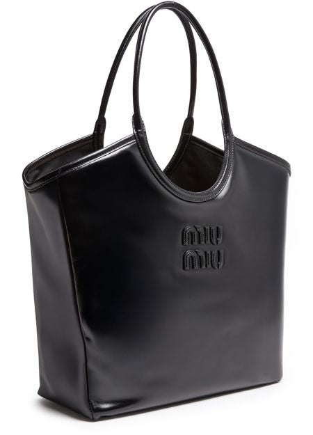 Miu Miu Large Ivy soft leather bag in Nero — view 2