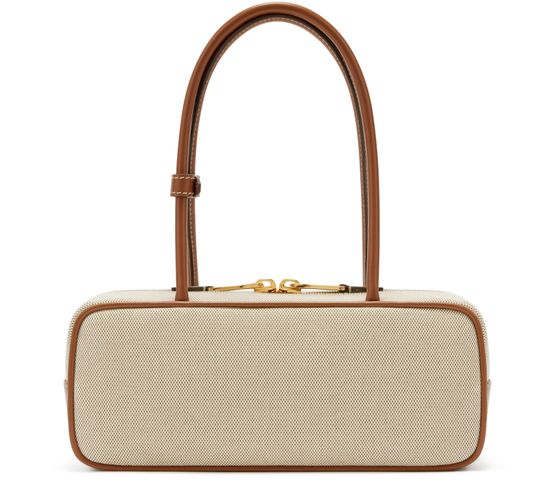 Miu Miu Leather and fabric Beau bag in naturale brandy — view 3
