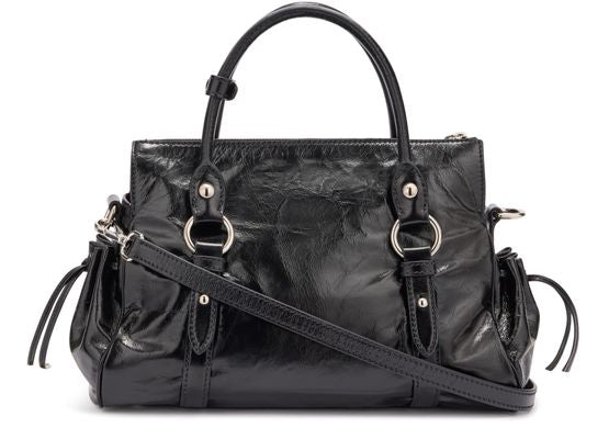 Miu Miu Leather bag with a flap in Nero — view 3