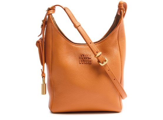 Miu Miu Leather shoulder bag in Gerbera/Oliva — view 1