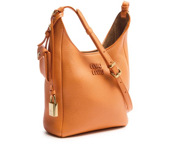 Miu Miu Leather shoulder bag in Gerbera/Oliva — view 2