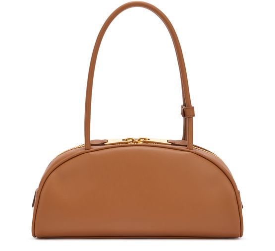 Miu Miu Medium-sized Beau half-moon leather bag in Cognac — view 3