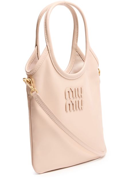 Miu Miu Mini Ivy soft leather bag in Cipria — view 2