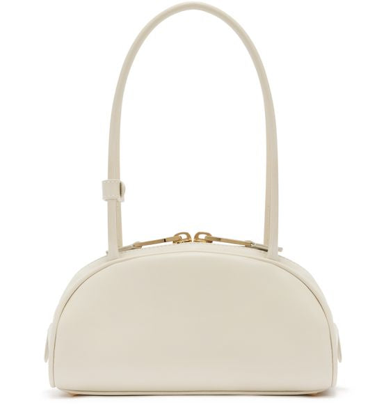 Miu Miu Small Beau half-moon leather bag in Talco — view 3