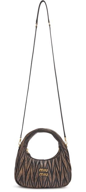 Miu Miu Wander hobo bag in Caffe' — view 4