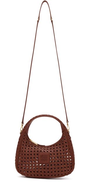 Miu Miu Wander hobo leather bag in Rovere — view 4