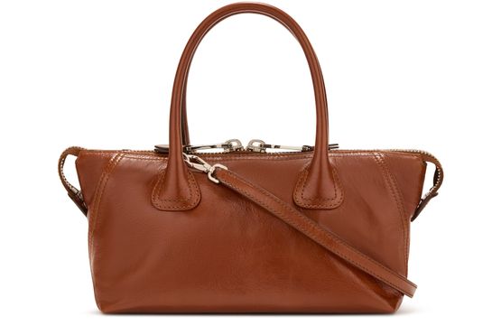 Miu Miu Zipped leather bag in palissandro — view 3