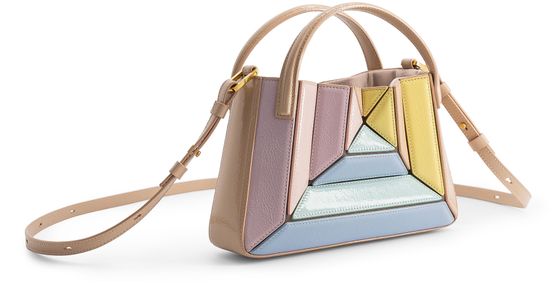 Mlouye Mini Sera tote bag in Mermaid Multicolor — view 2