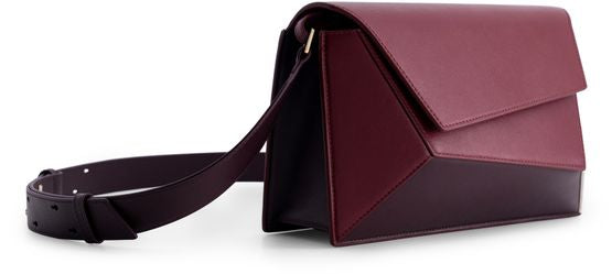 Mlouye Naomi crossbody bag in Bordeaux&Off White — view 2