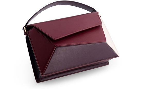 Mlouye Naomi crossbody bag in Bordeaux&Off White — view 3