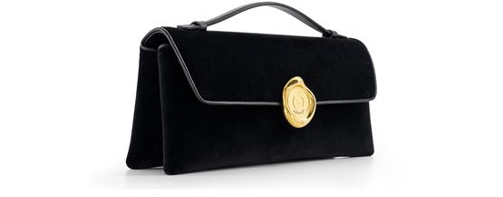 Mlouye Seal clutch bag in Velvet Black — view 2