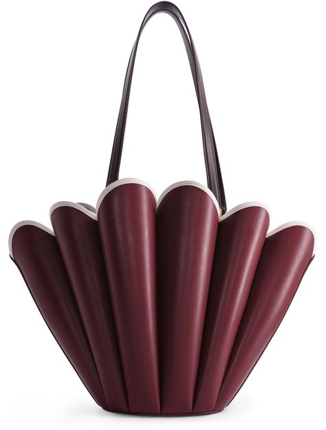 Mlouye Seashell tote bag in Bordeaux — view 3
