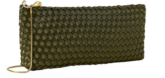 Naghedi Gala medium clutch in Olive — view 2