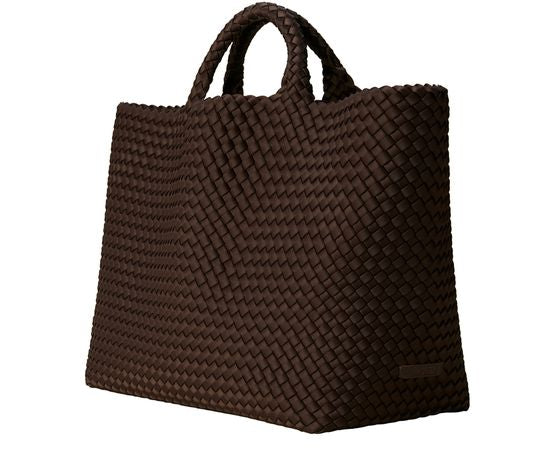 Naghedi Large St Barths tote bag in Chocolate — view 2