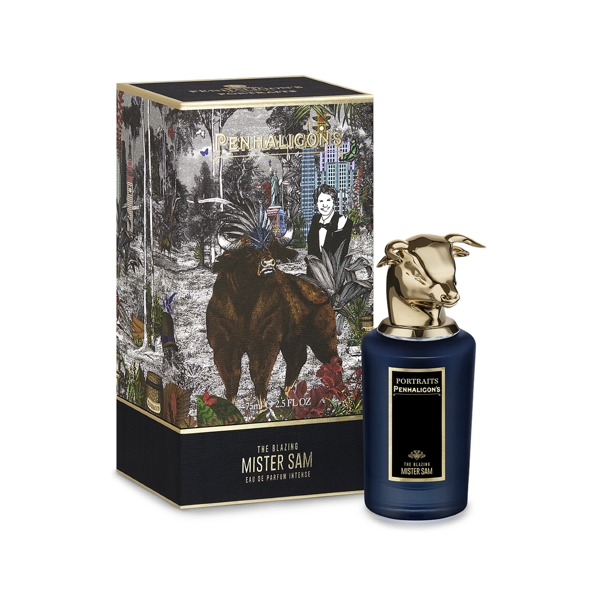 Penhaligon's The Blazing Mister Sam Intense Eau de Parfum Intense 75ml — bottle and box