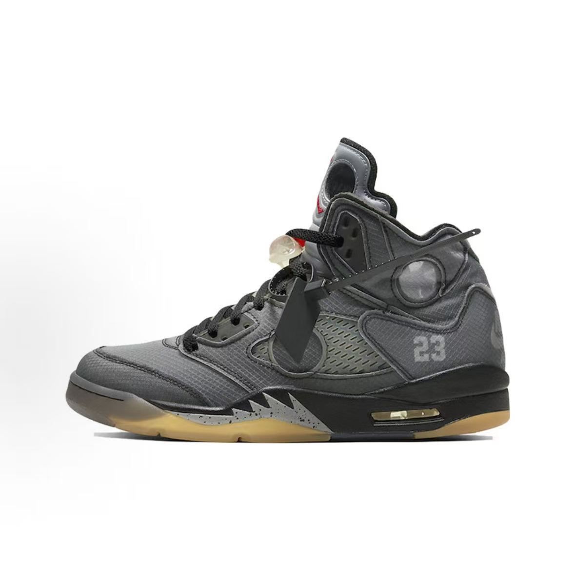 Jordan Air Jordan 5 Sneakers — Grey / Black — source catalog lateral side