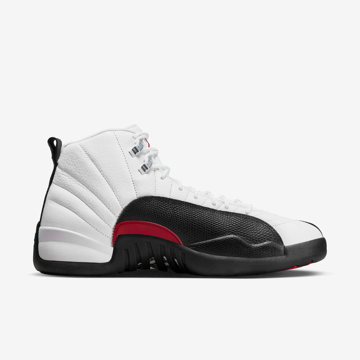 Air Jordan 12 Retro — White / Black / Gym Red — medial side