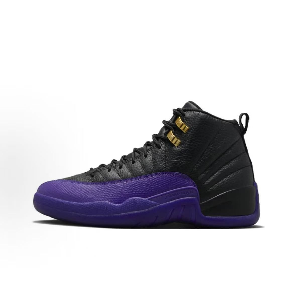 Jordan Air Jordan 12 Sneakers — Black / Purple — source catalog lateral side