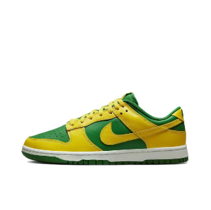 Nike Dunk Low Sneakers — Green / Yellow — source catalog lateral side