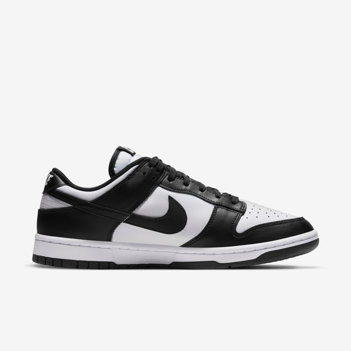 Nike Dunk Low Retro — White / Black — medial side