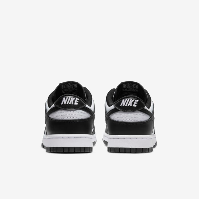 Nike Dunk Low Retro — White / Black — rear pair