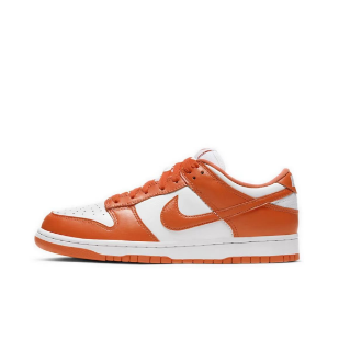 Nike Dunk Low Sneakers — Orange / White — source catalog lateral side