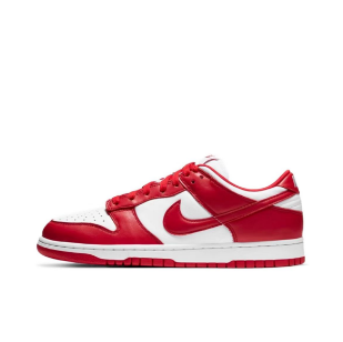 Nike Dunk Low Sneakers — Red / White — source catalog lateral side